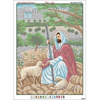 Икона для вышивки бисером "Иисус добрый пастырь" (Схема или набор)